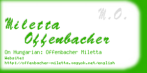 miletta offenbacher business card
